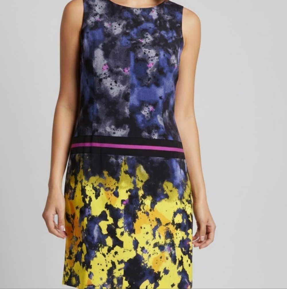 Vibrant Sleeveless Abstract Dress NWT
